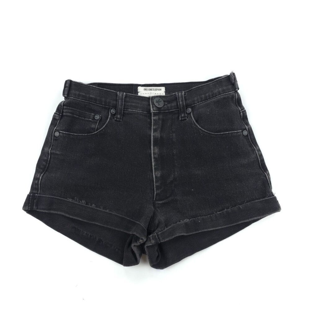 ONE TEASPOON Harlets High Rise Twisted Cuff Hem Shorts Beachy Boho VSCO Grunge